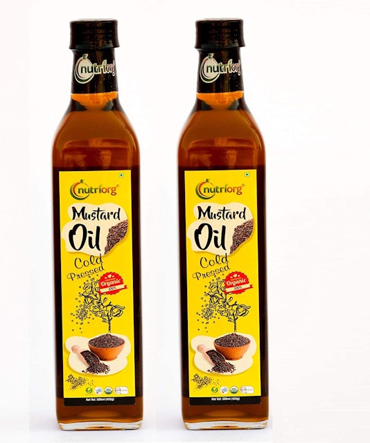 Nutriorg Cold Pressed Certified Organic Mustard Oil  1