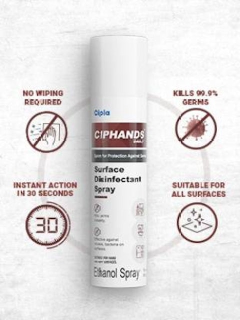 Cipla Ciphands Surface Disinfectant Spray  1