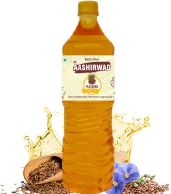 Shree aashirwad Pure Cold Pressed Natural Flax Seed Oil 1