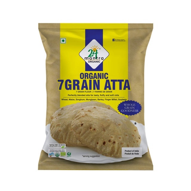 24 Mantra Organic 7 Grain Multigrain Atta, 1 kg 1