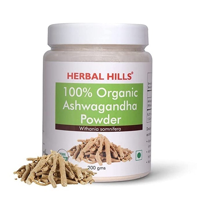 Herbal Hills  100% Organic Ashwagandha Powder, 200 g 1