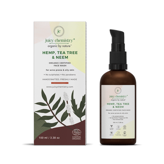 Juicy Chemistry Hemp, Tea Tree & Neem Organic Face Wash 1