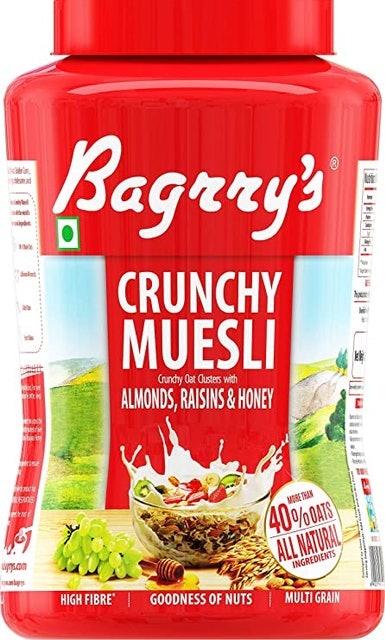Bagrry's  Crunchy Muesli Oat Clusters with Almonds, Raisins & Honey, 1kg  1