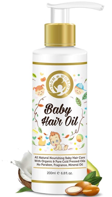 Mom & World Baby Hair Oil With Organic & Coldpressed Natural Oil For Kids 1