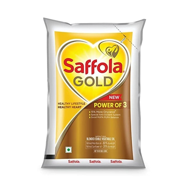 Saffola  Gold Refined Cooking oil | Blended Rice Bran & Sunflower oil 1