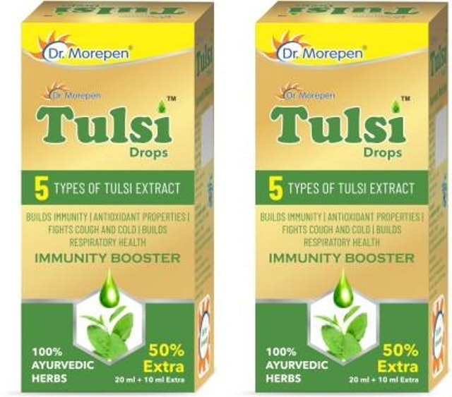 Dr. Morepen  Tulsi Drops, Pack of 2 (30ml Each) 1