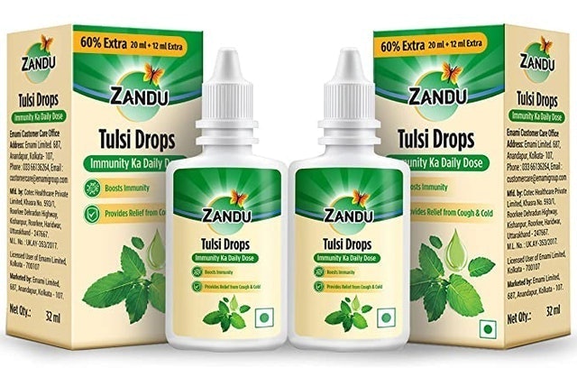 Zandu Tulsi Drops, 32 ml 1